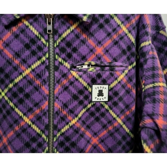 Teddy Fresh Fleece Plaid Zip Up Jacket - Picture 6 of 15